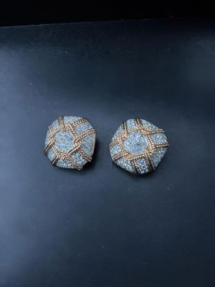 Picture of Vintage Gold Swarovski Crystal Clip On Earrings