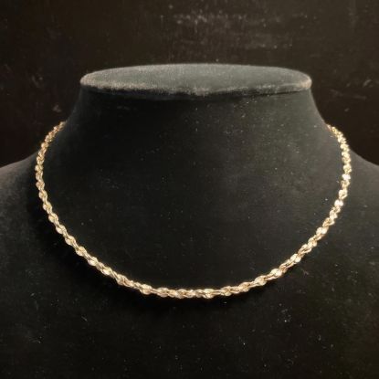 Picture of Vintage Gold Tone Twisted Chain Necklace Choker