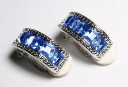 Picture of Blue Swarovski Crystal Earrings Elegant Jewelry
