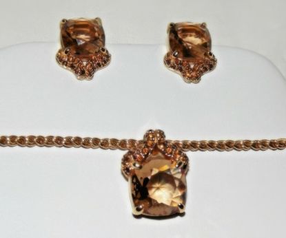 Picture of Signed Swarovski Swan Champagne Crystal Necklace Set