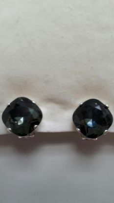 Picture of Swarovski Morion Cushion Clip Earrings UK