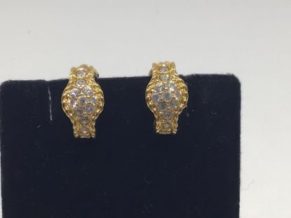 Picture of Swarovski Goldtone Crystal Ear Hugging Earrings