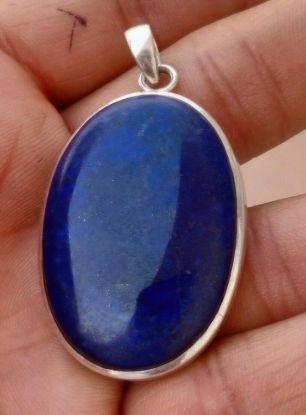 Picture of Sterling Silver Lapis Lazuli Pendant Necklace