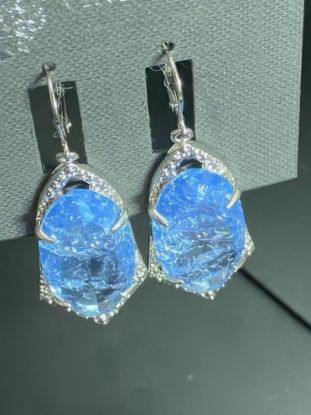 Picture of Vintage Vince Camuto Silver Iridescent Drop Earrings