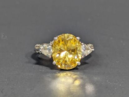 Picture of Victoria Wieck Sterling Silver Yellow Canary CZ Ring Size 7