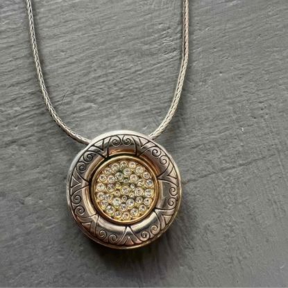 Picture of Brighton Silver Tone Reversible Circle Necklace