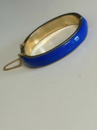Picture of Vintage Turquoise Blue Goldtone Enamel Bracelet