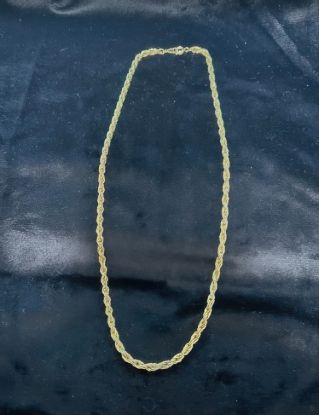 Picture of Yellow Gold Tone Rope Chain Necklace 18 Inch