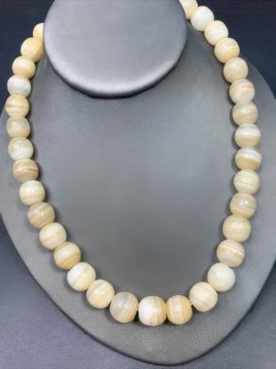 Picture of Tan Picture Jasper Large Beaded Bohemian Necklace