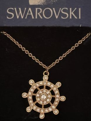 Picture of Swarovski Swan Crystal Ships Wheel Necklace