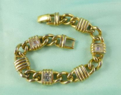 Picture of Swarovski Swan Signed Gold Tone Crystal Bracelet