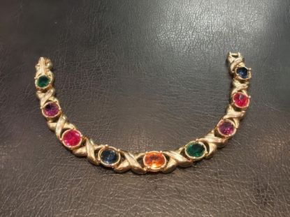 Picture of Vintage Gold Tone Swarovski Crystal XS OS Bracelet