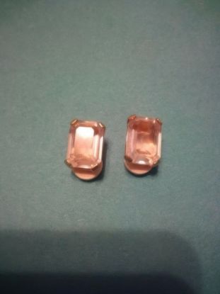 Picture of Swarovski Gold Tone Crystal Clear Clip Earrings