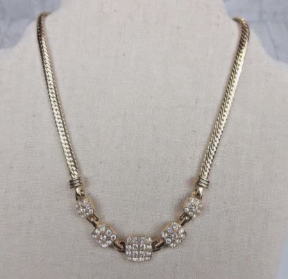Picture of Vintage Swarovski Crystal Rhinestone Gold Plated Necklace