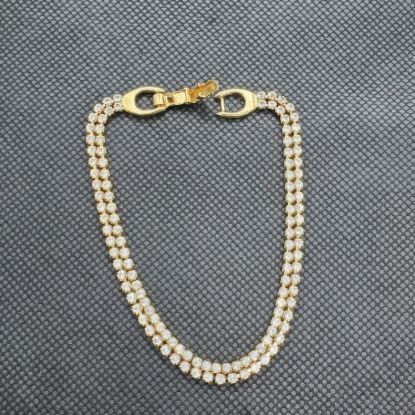 Picture of Vintage Rhinestone Gold Tone Monet Bracelet 7¾ Inch
