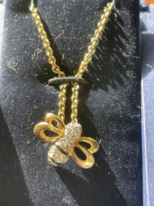 Picture of Swarovski Swan Signed Crystal Bee Necklace