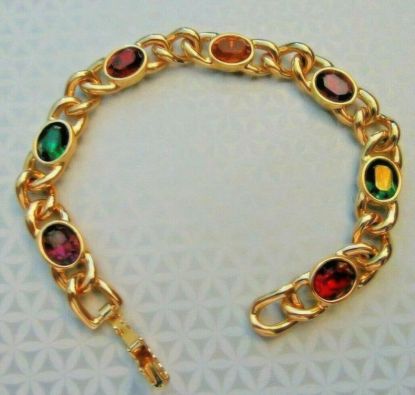 Picture of Swarovski Gold Tone Multi Color Swan Bracelet
