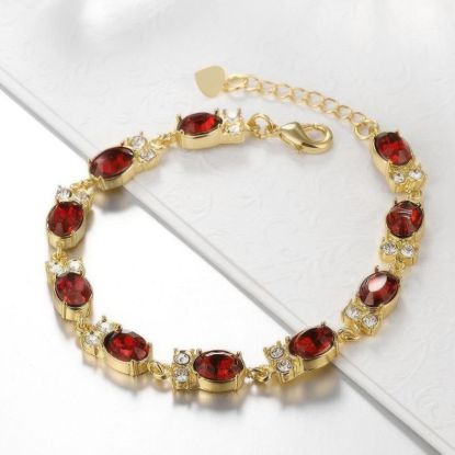Picture of Italian 18k Gold Plated Bronze Link Bracelet
