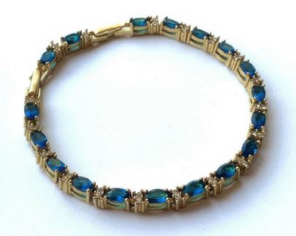 Picture of Vintage Avon Blue Sapphire Glass Rhinestone Bracelet