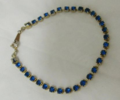 Picture of Vintage Gold Tone Blue Rhinestone Avon Bracelet