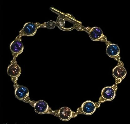 Picture of Monet Purple Blue Orange Swarovski Crystal Bracelet