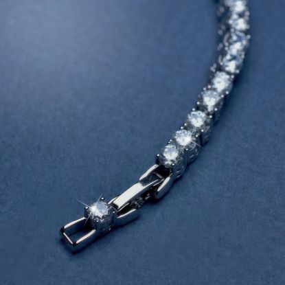 Picture of 18k White Gold GF Swarovski Crystal Tennis Bracelet