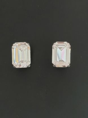 Picture of Classic Octagon Swarovski Crystal Clip Earrings UK