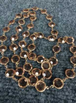 Picture of Swarovski Champagne Gold Tone Bezels Necklace