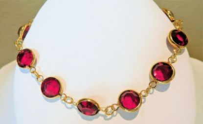 Picture of Swarovski Red Gold Plated Bracelet 9mm