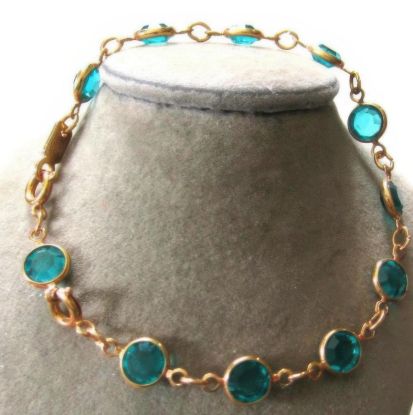 Picture of Vintage Swarovski Green Crystal Bracelet 7 Inch