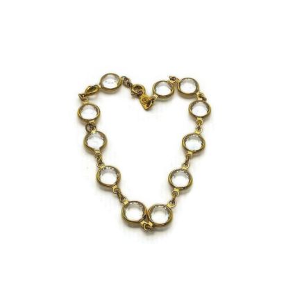 Picture of Vintage 1980s Swarovski Crystal Gold Bracelet Adjustable