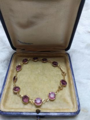 Picture of Swarovski Signed Swan Purple Crystal Bracelet