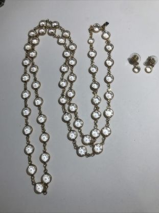 Picture of Vintage Swarovski Swan Signed Clear Crystal Necklace