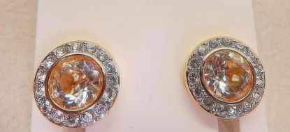 Picture of Signed Swarovski Angelic Crystal Halo Earrings Gold