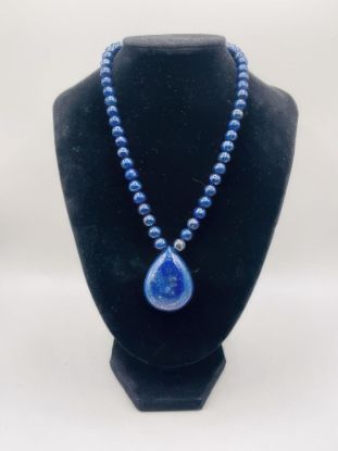 Picture of Vintage Natural Lapis Lazuli Chunky Beaded Necklace